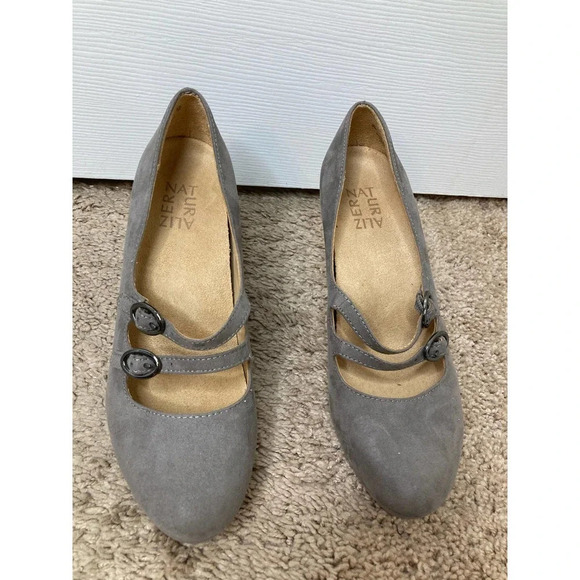 Naturalizer prudence gray mary jane heels sz 7 - Picture 3 of 8